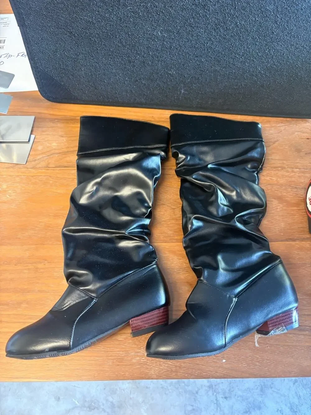 Black Slouch Mid-Calf Boots Women’s Size 8 / EU 39